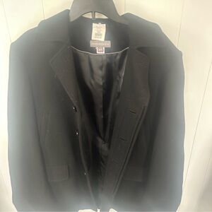 Black Wool Blend Men's Peacoat NWT sterlingwear 38R